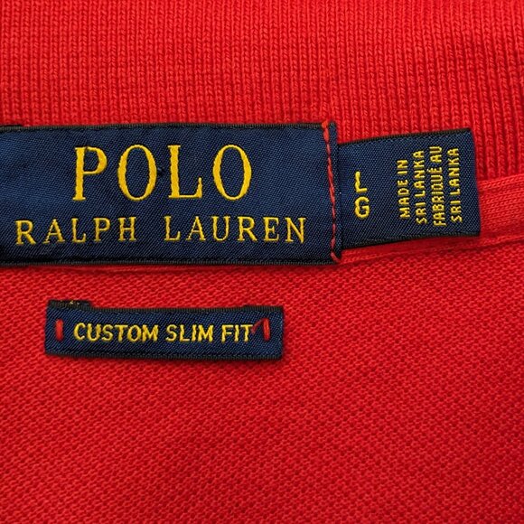 POLO RALPH LAUREN Men's Collar No 3 T-Shirts Size Large Red - Picture 8 of 10